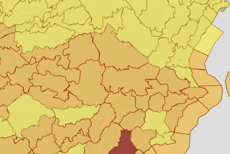 Torrent en alerta groga per vent