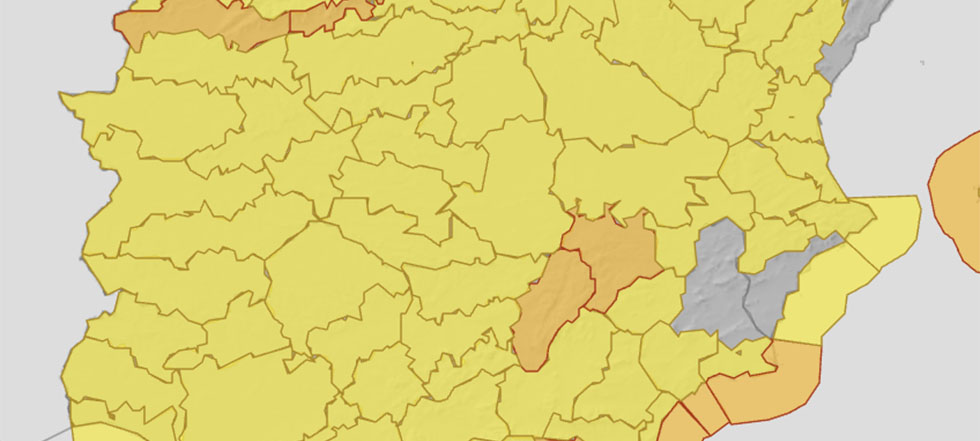 Torna el ponent i l'alerta groga
