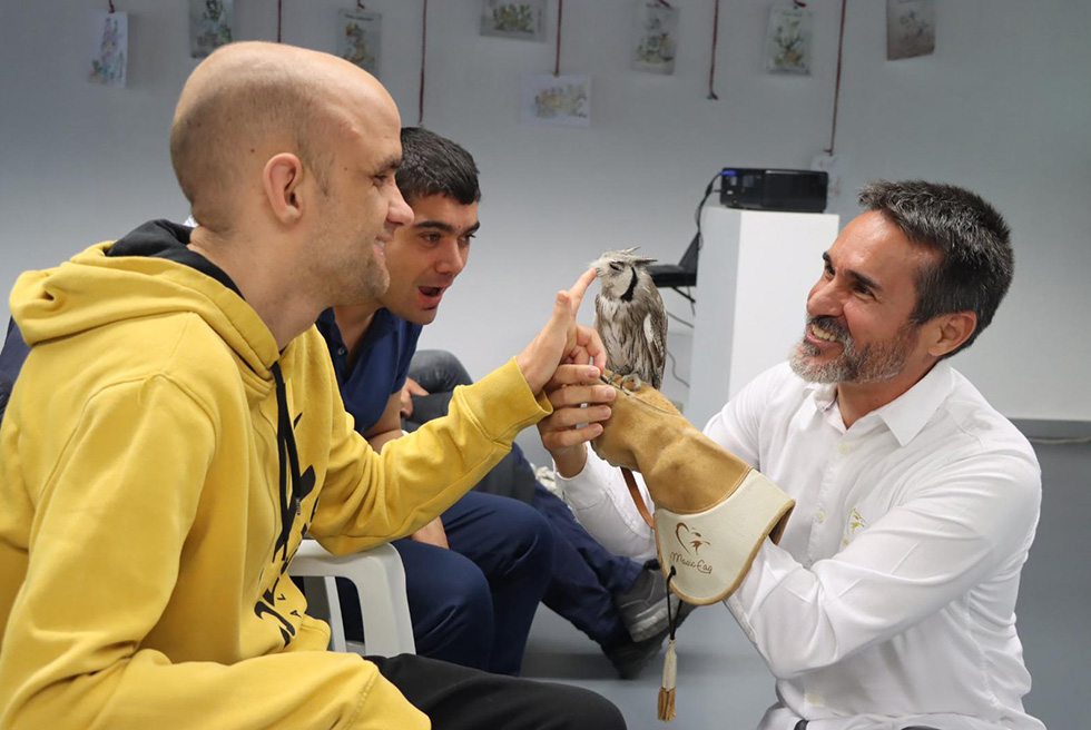 Teràpia amb aus rapaces en Adisto i Espurna