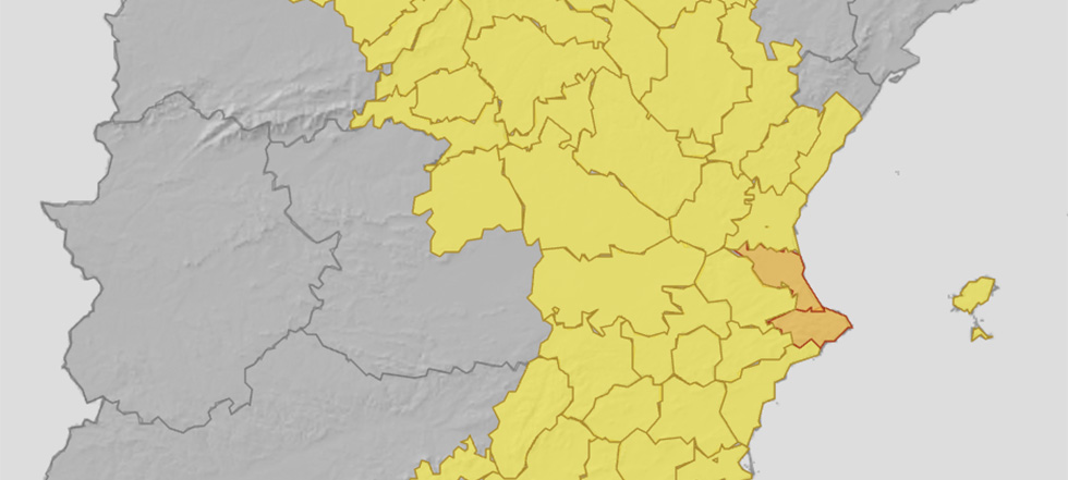 Alerta groga per pluja a Torrent