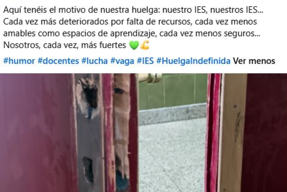El professorat del IES Tirant lo Blanc denuncia el deteriorament de les instal·lacions