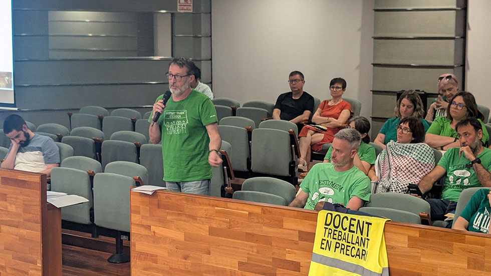 El ple es suma a les reivindicacions dels docents de la pública en vaga