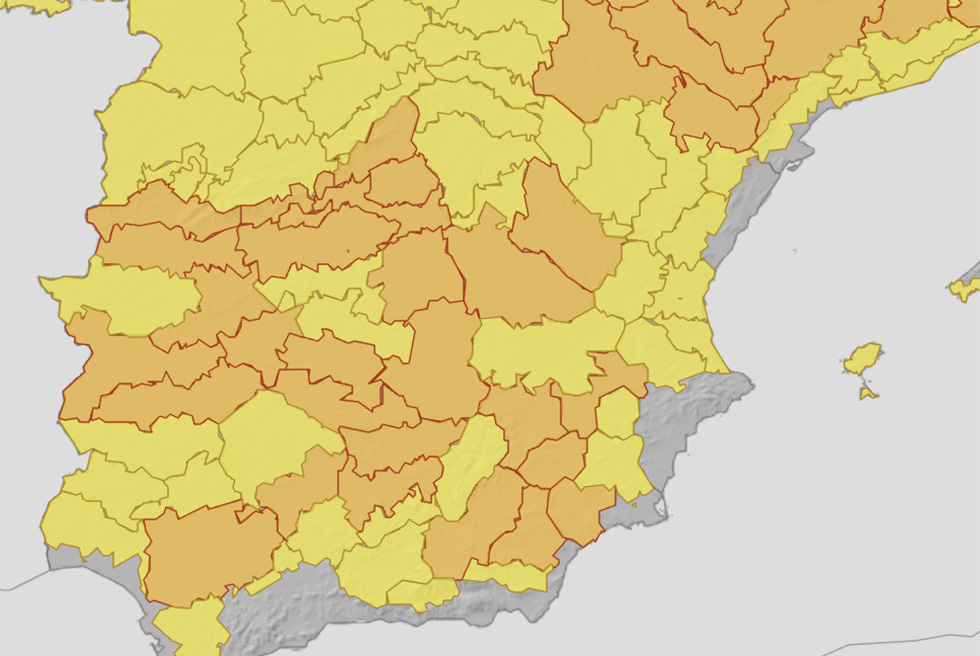Torrent afronta el pic de calor amb alerta groga