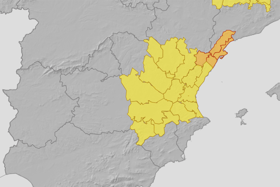 Avís groc per pluges i tempestes aquest dijous