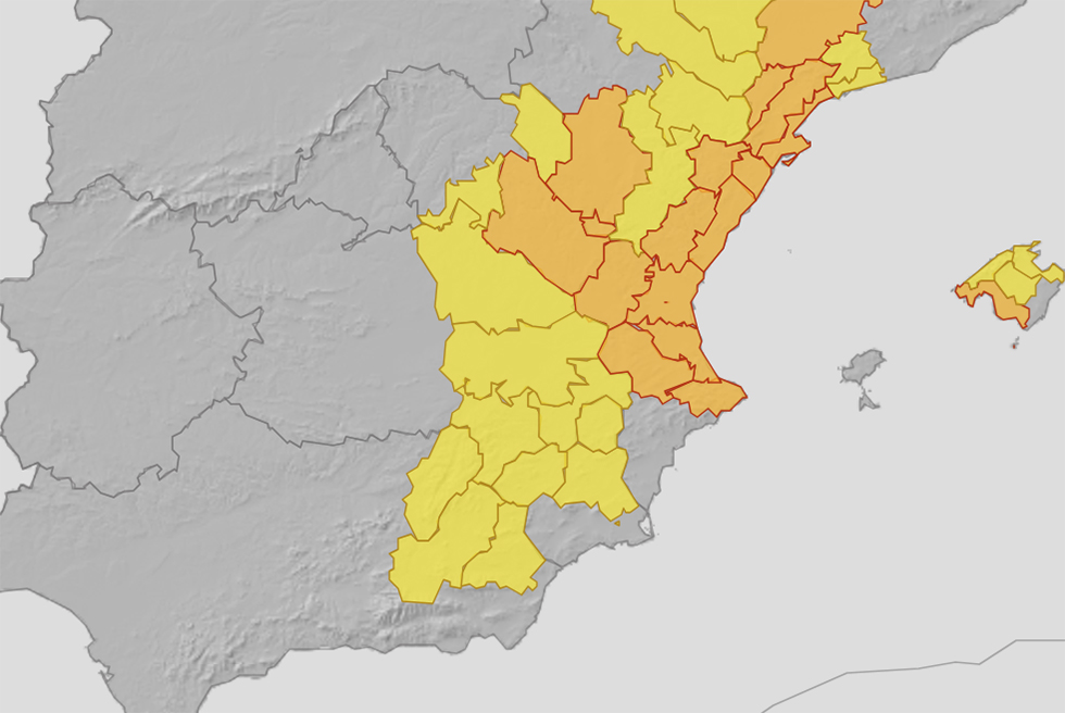 Avís taronja per fortes pluges, tempestes i granís