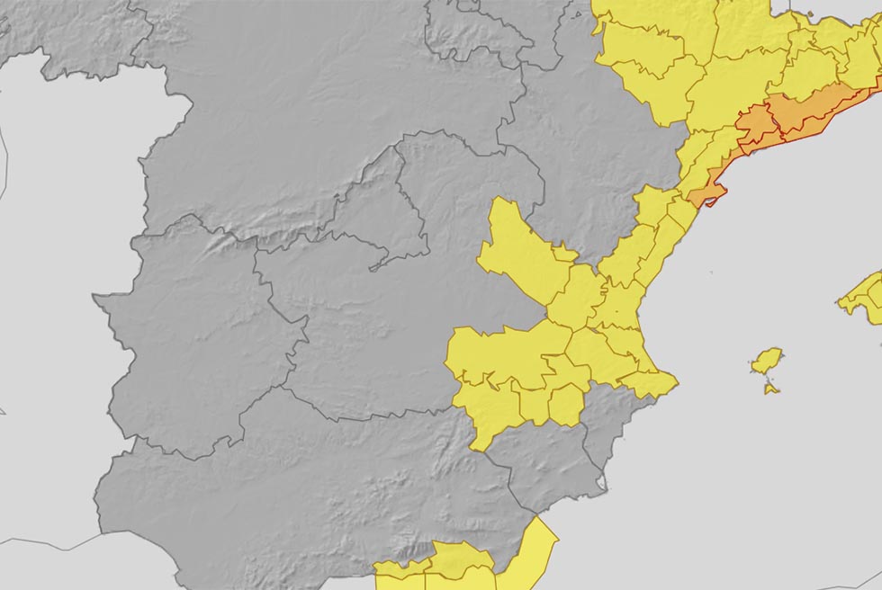 Torrent de nou en alerta groga per pluges