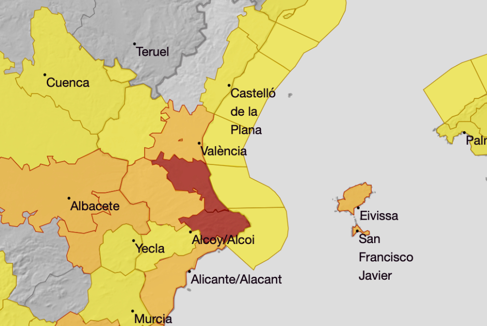 Emergències envia un ES-Alert per la DANA Adam i Torrent activa mesures preventives