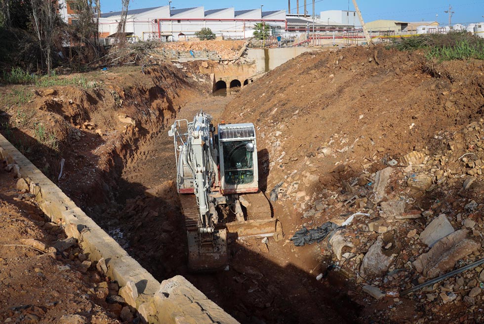 Comença la reparació de la CV-411 i el drenatge del barranc de la Canyada de Pequé