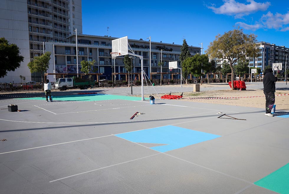 Disseny i color per a transforar les pistes esportives de Parc Central